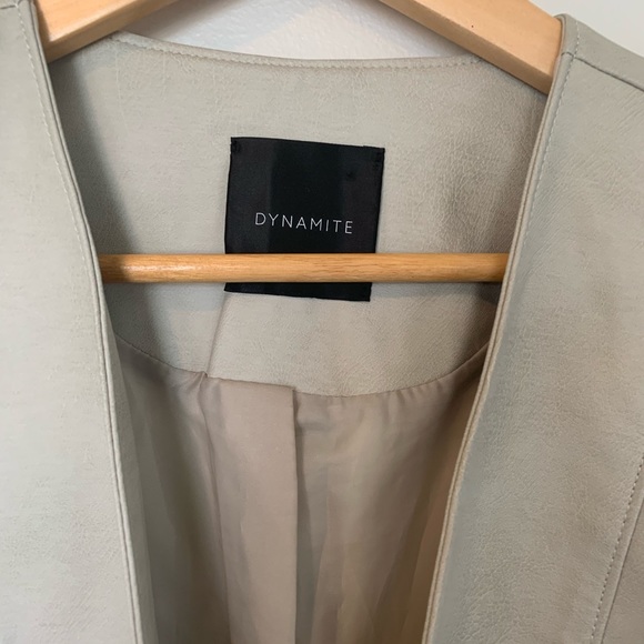 Faux Leather Cream Dynamite Jacket - Picture 2 of 7